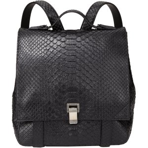 Proenza Schouler black python PS large backpack $3,050 barneys.com
